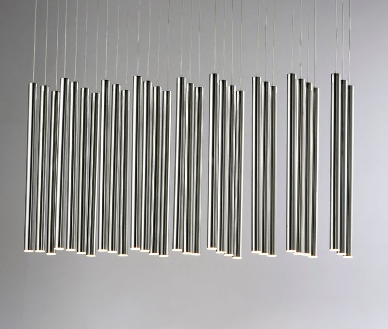 Flute 11.75' 35 Light Multi-Light Pendant in Black Chrome