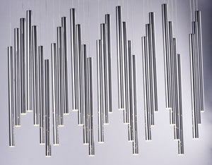 Flute 11.75' 35 Light Multi-Light Pendant in Black Chrome