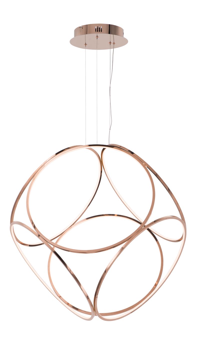 Form 45.25' Single Light Suspension Pendant in Rose Gold