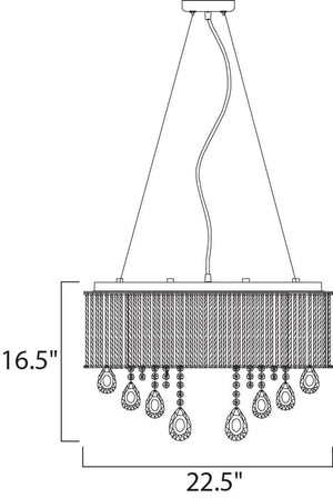 Gala 22.5' 15 Light Chandelier in Polished Chrome