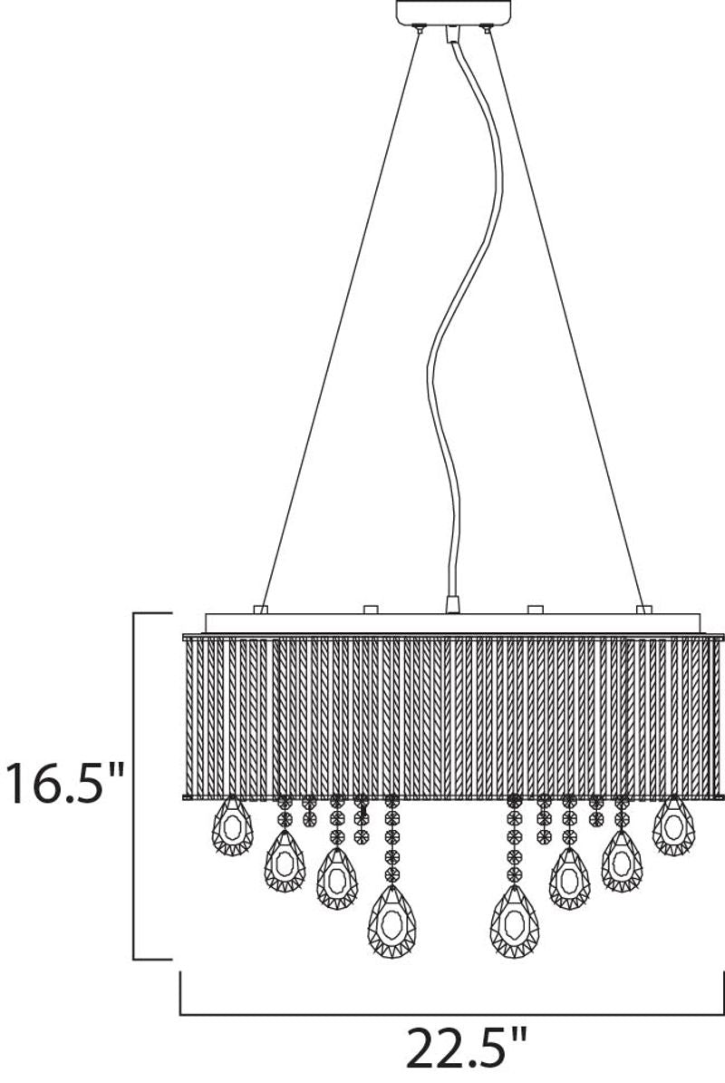 Gala 22.5' 15 Light Chandelier in Polished Chrome