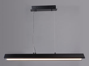 Glider 34.75' Single Light Multi-Light Pendant in Black and Polished Chrome