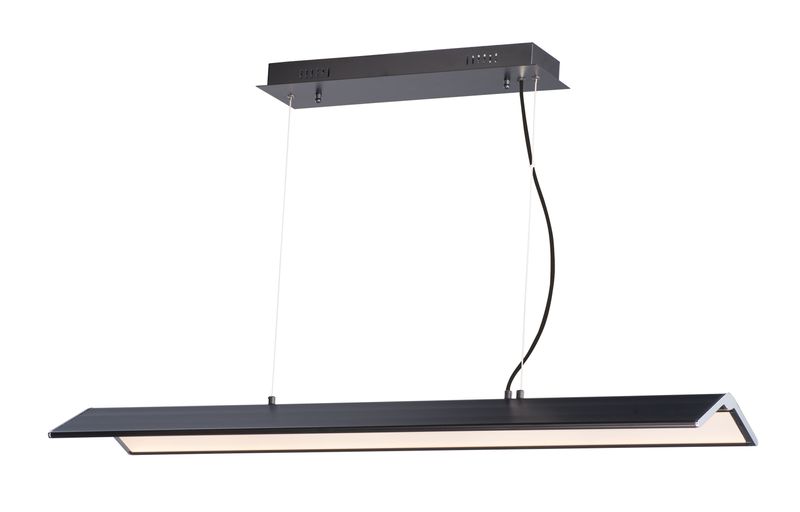 Glider 44.5' Single Light Multi-Light Pendant in Black and Polished Chrome