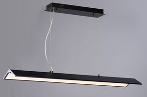 Glider 44.5' Single Light Multi-Light Pendant in Black and Polished Chrome