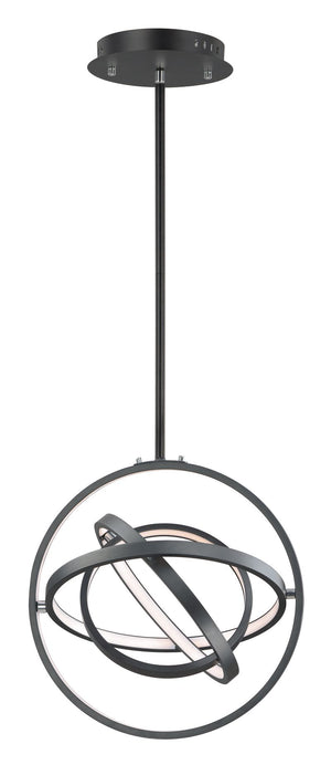Gyro II 15.75' 4 Light Single Pendant in Black
