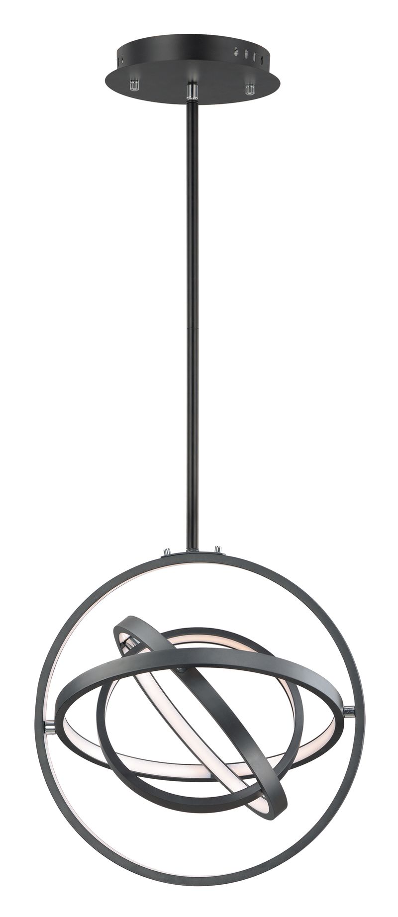 Gyro II 15.75' 4 Light Single Pendant in Black