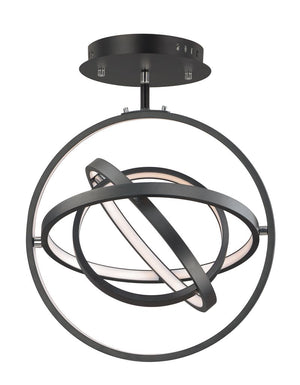 Gyro II 15.75' 4 Light Single Pendant in Black