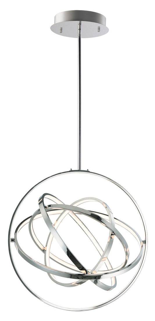 Gyro II 23.5" 5 Light Single Pendant in Polished Chrome