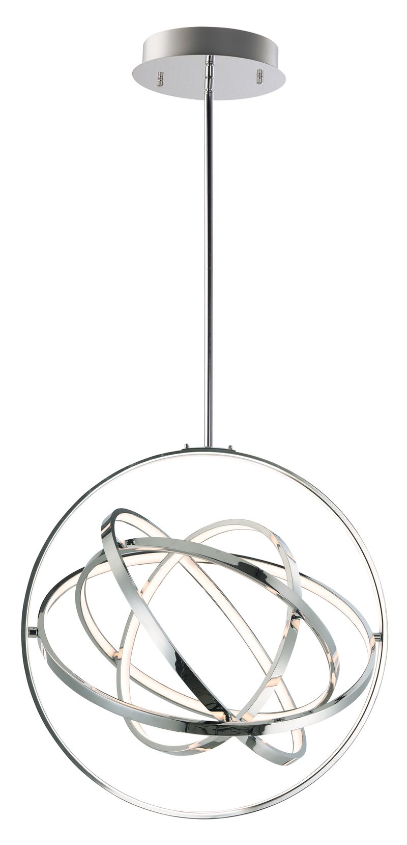 Gyro II 23.5' 5 Light Single Pendant in Polished Chrome