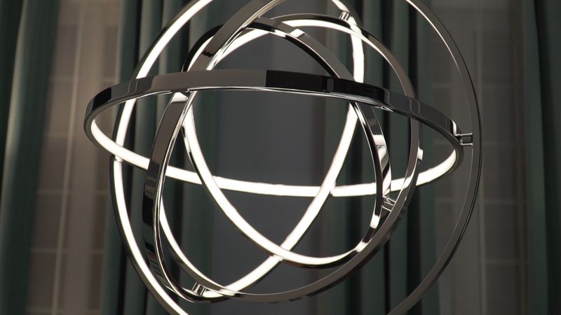 Gyro II 31.5' 5 Light Single Pendant in Polished Chrome