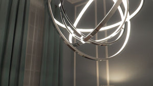 Gyro II 31.5' 5 Light Single Pendant in Polished Chrome