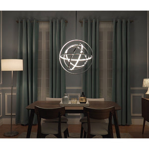 Gyro II 31.5' 5 Light Single Pendant in Polished Chrome