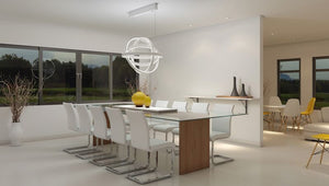 Gyro 25.75' 8 Light Single Pendant in Matte White