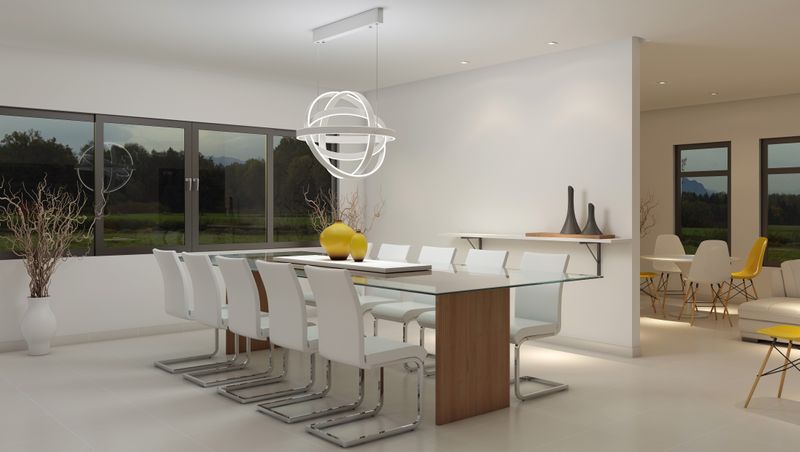 Gyro 25.75' 8 Light Single Pendant in Matte White
