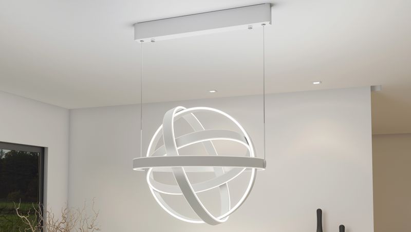 Gyro 25.75' 8 Light Single Pendant in Matte White