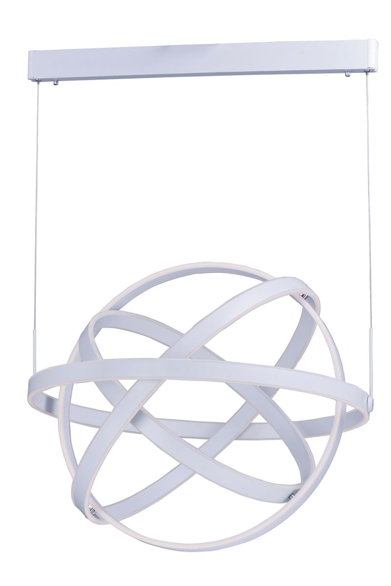 Gyro 31.5' 8 Light Single Pendant in Matte White