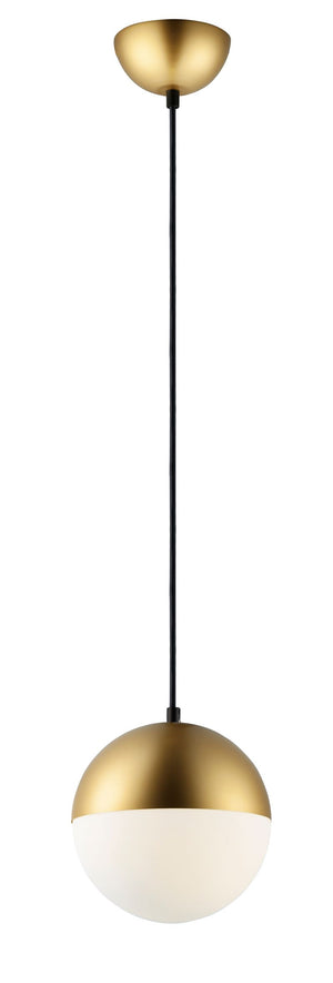 Half Moon 7.75' Single Light Mini-Pendant in Metallic Gold