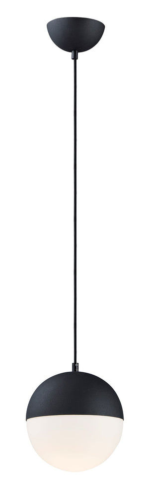 Half Moon 7.75' Single Light Mini-Pendant in Black