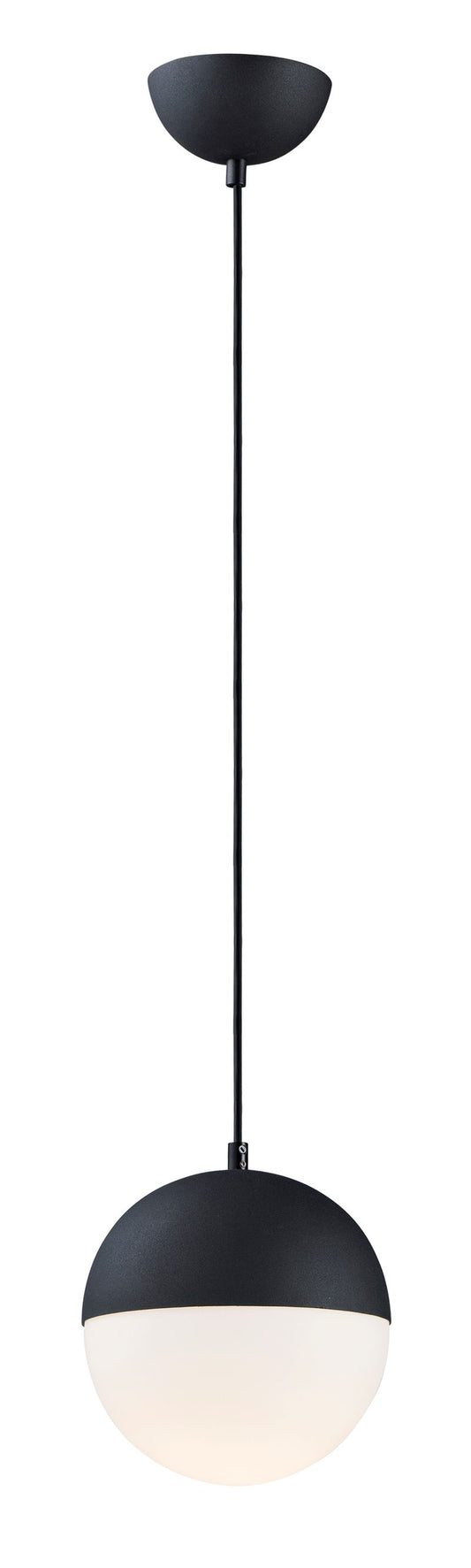 Half Moon 7.75" Single Light Mini-Pendant in Black