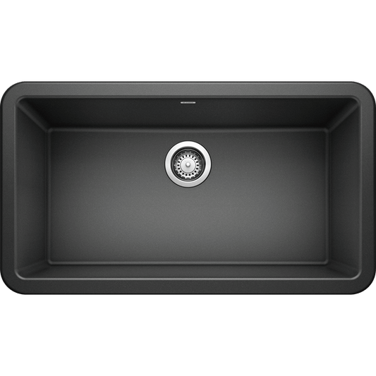 Ikon 32.31" Granite Single-Basin Farmhouse Apron Kitchen Sink in Anthracite (32.31" x 18.31" x 9.25")