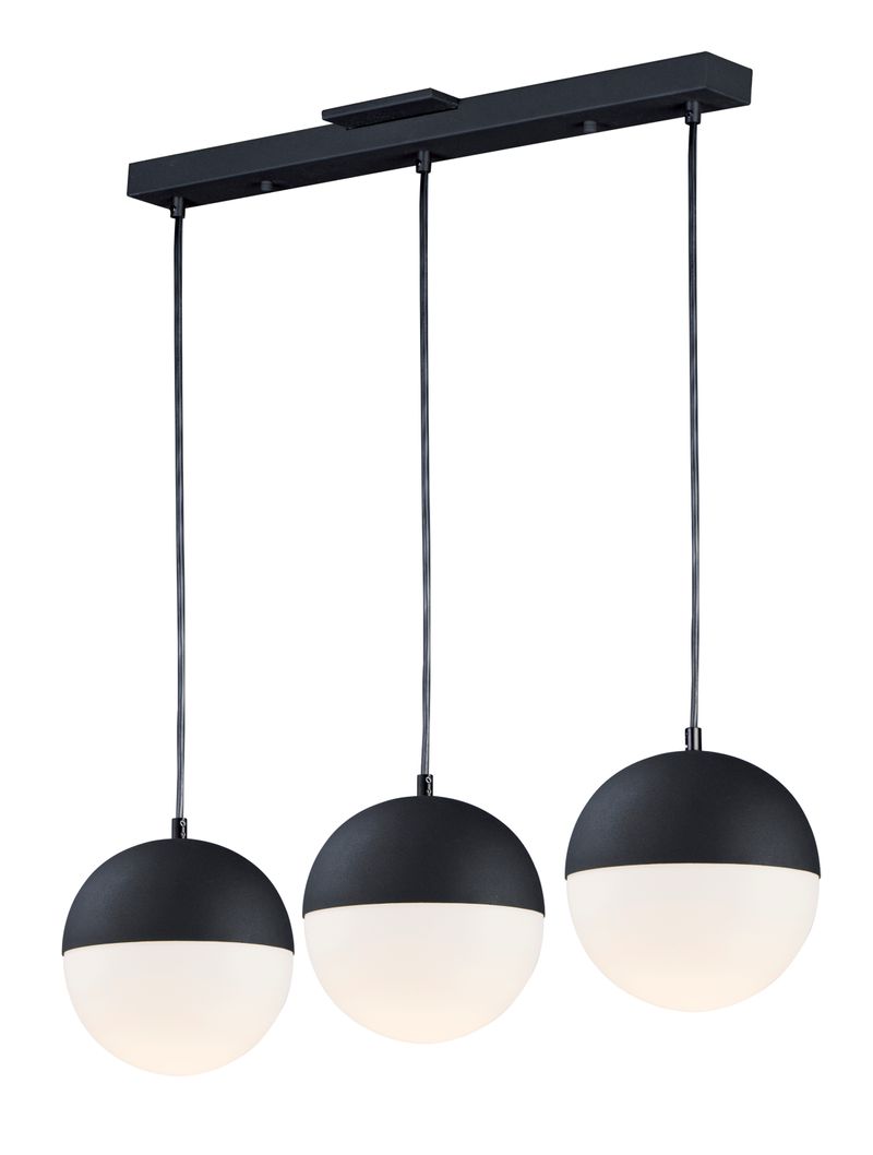 Half Moon 30.25' 3 Light Linear Pendant in Black
