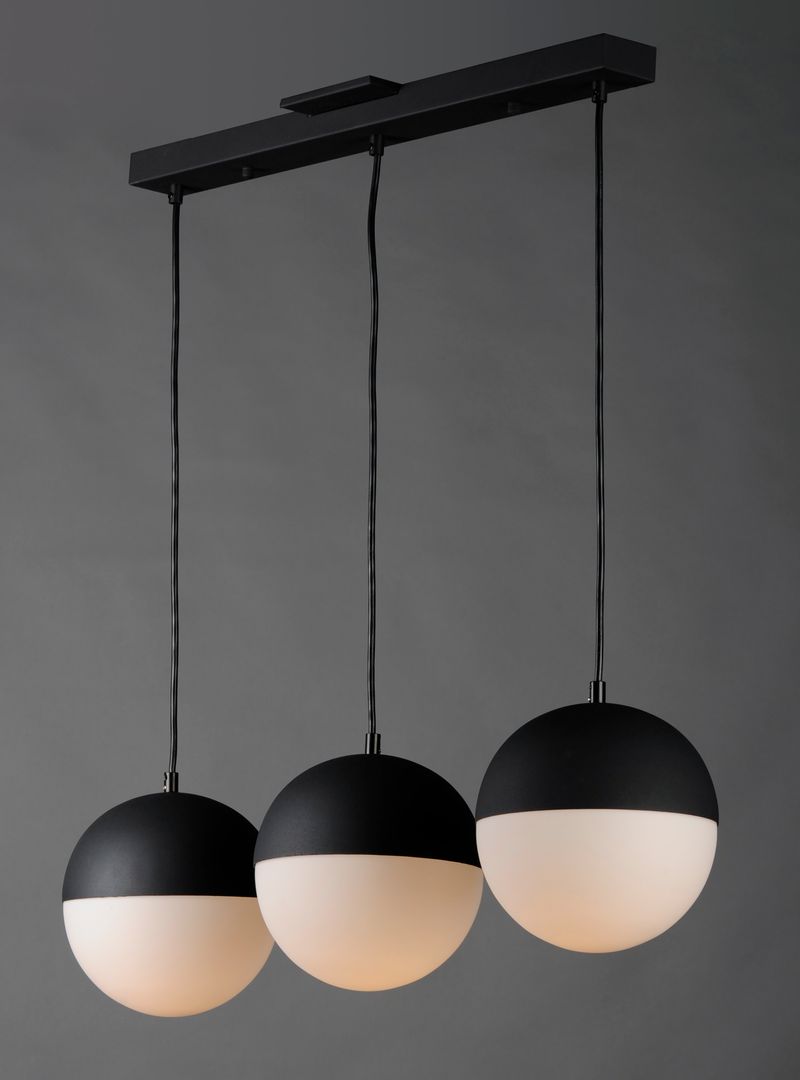 Half Moon 30.25' 3 Light Linear Pendant in Black