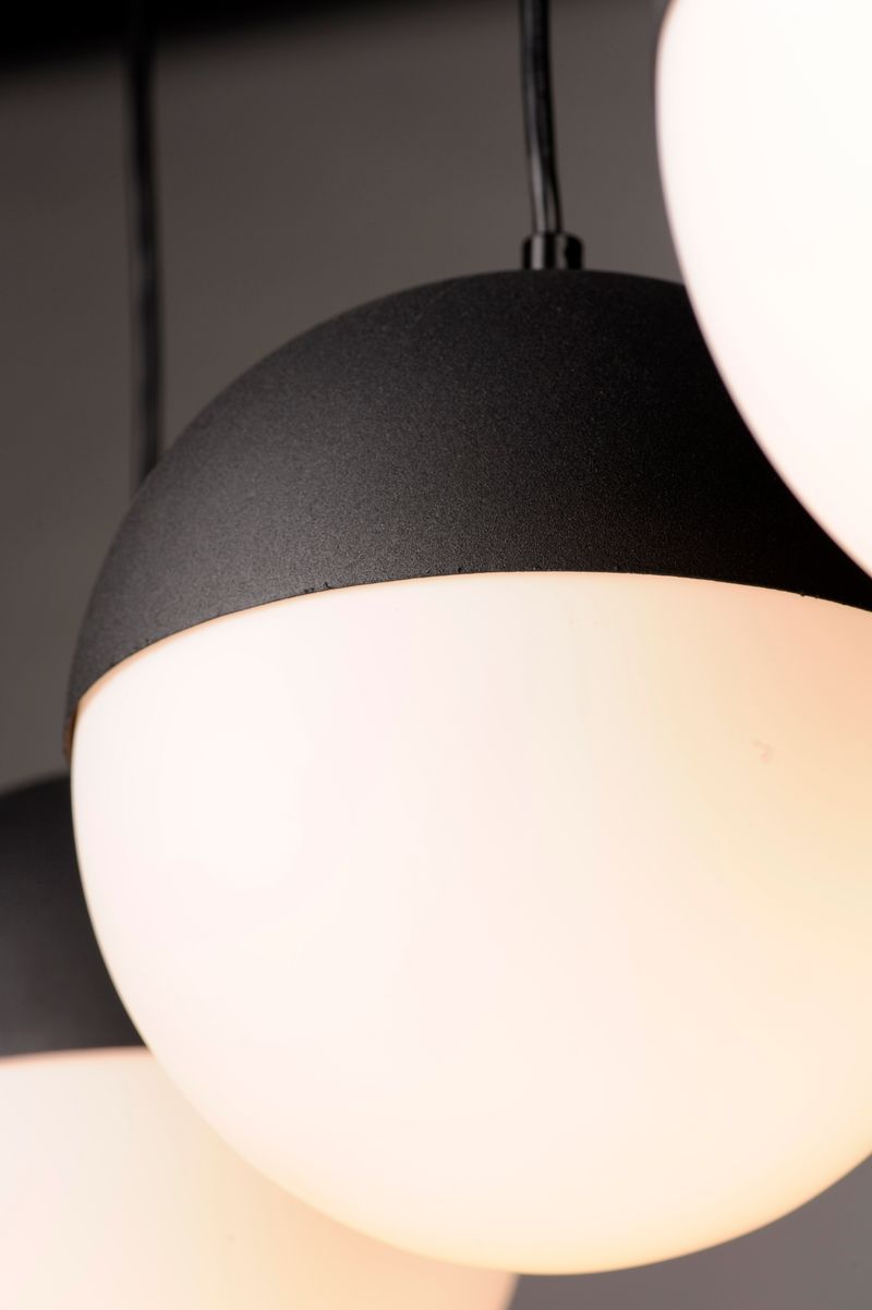 Half Moon 16.5' 3 Light Multi-Light Pendant in Black
