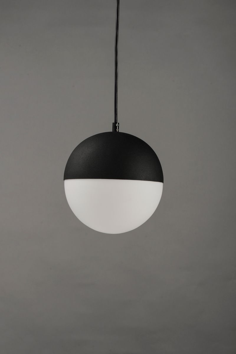 Half Moon 11.75' Single Light Pendant in Black