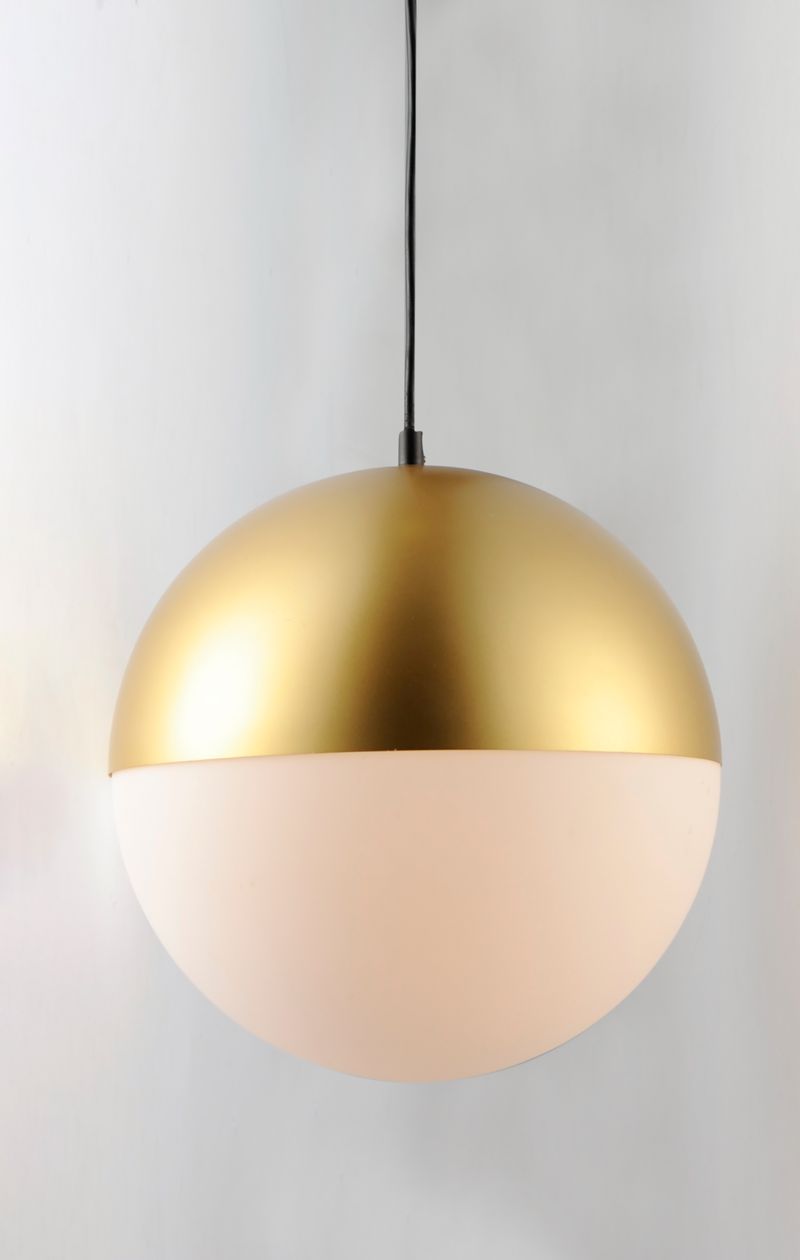 Half Moon 11.75' Single Light Pendant in Metallic Gold