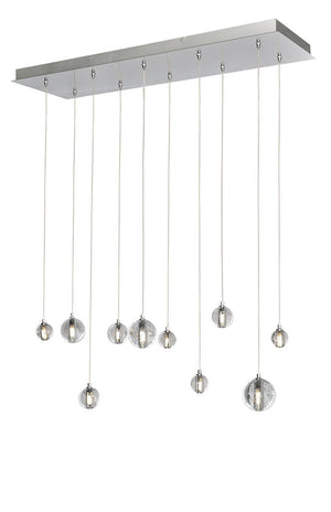 Harmony 11' 10 Light Linear Pendant in Polished Chrome
