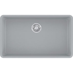 Kubus 32.38' Single Basin Undermount Kitchen Sink in Shadow Grey