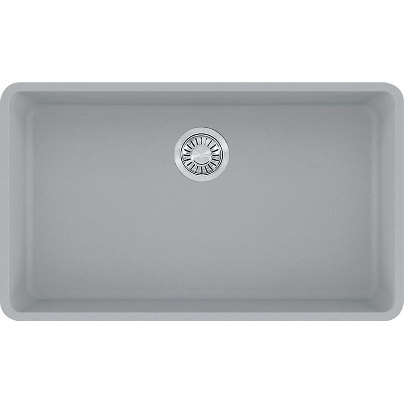 Kubus 32.38' Single Basin Undermount Kitchen Sink in Shadow Grey