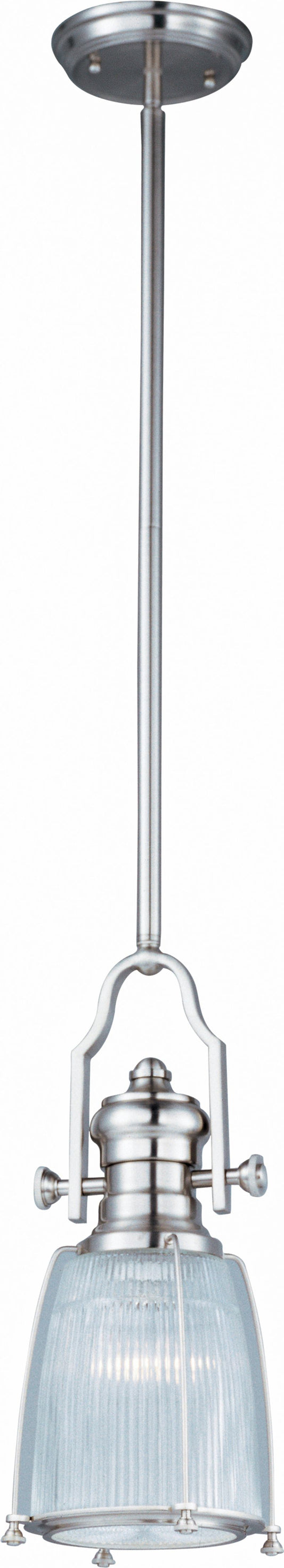 Hi-Bay 9" Single Light Pendant in Satin Nickel