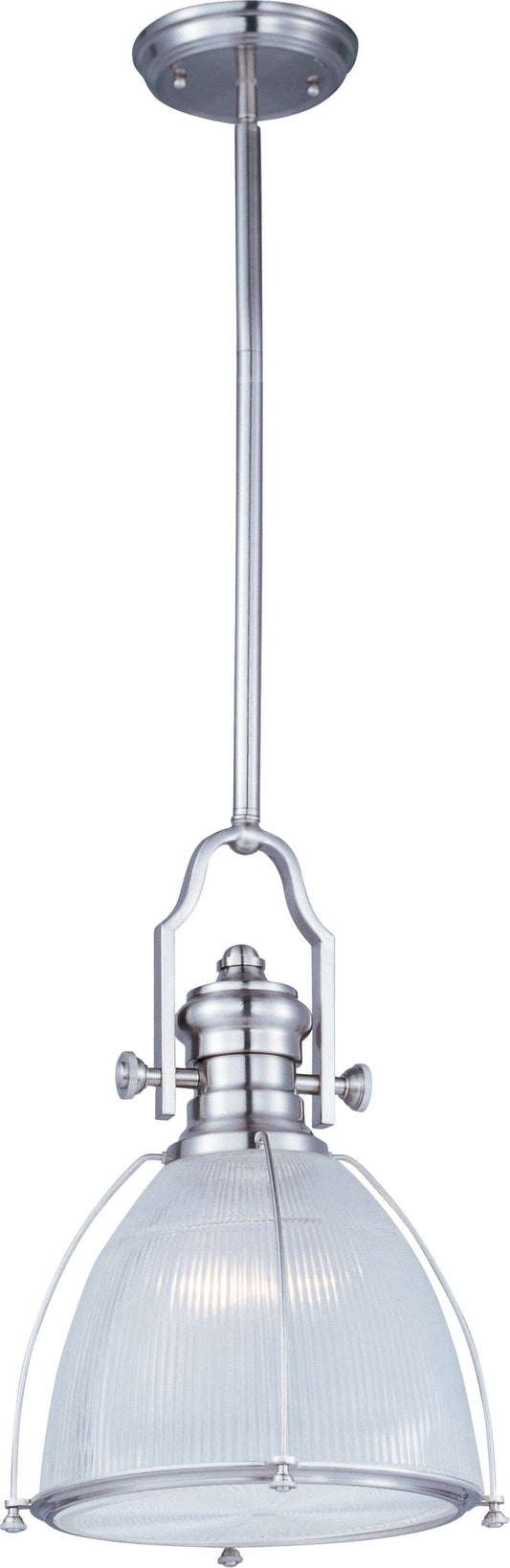 Hi-Bay 20.25" Single Light Pendant in Satin Nickel