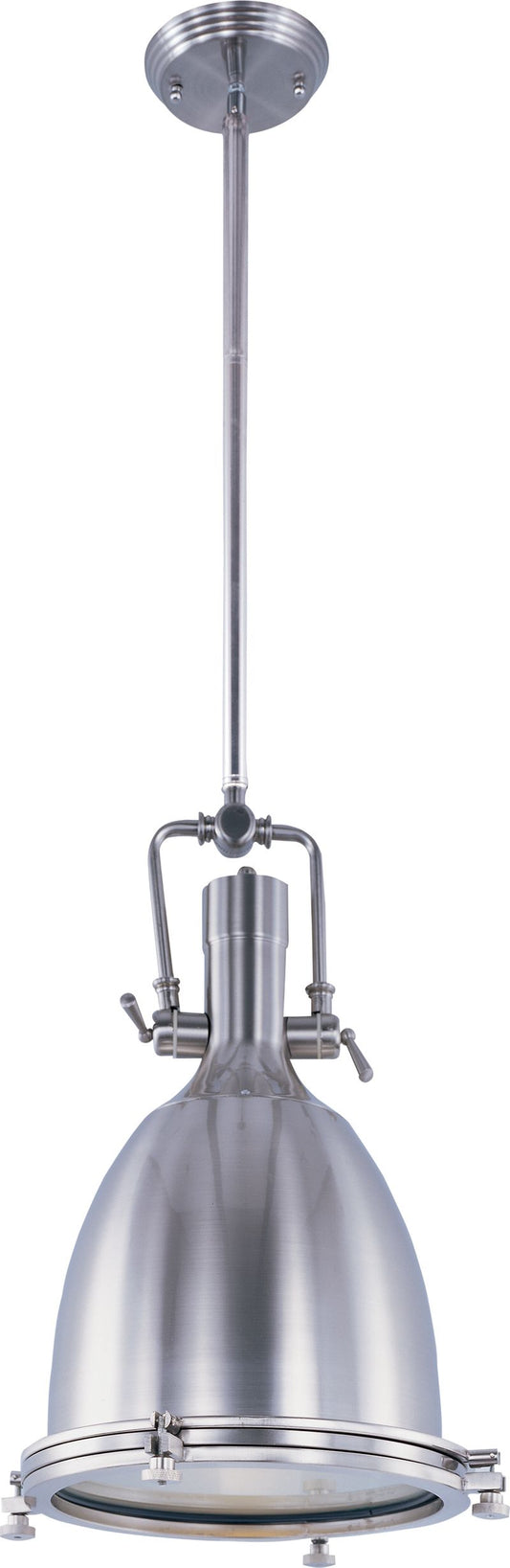 Hi-Bay 14.25" Single Light Pendant in Satin Nickel