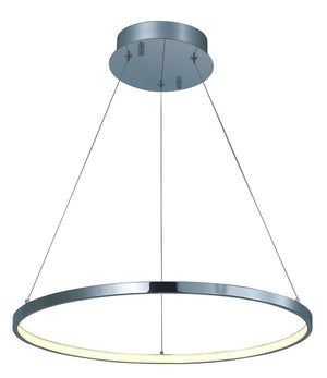 Hoops 23.5' Single 13.3 W Light Single Pendant in Polished Chrome