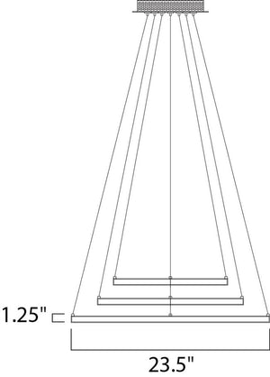 Hoops 23.5' Single 30.6 W Light Single Pendant in Polished Chrome