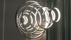 Hoops 20' 1 Single Light Linear Pendant in Polished Chrome