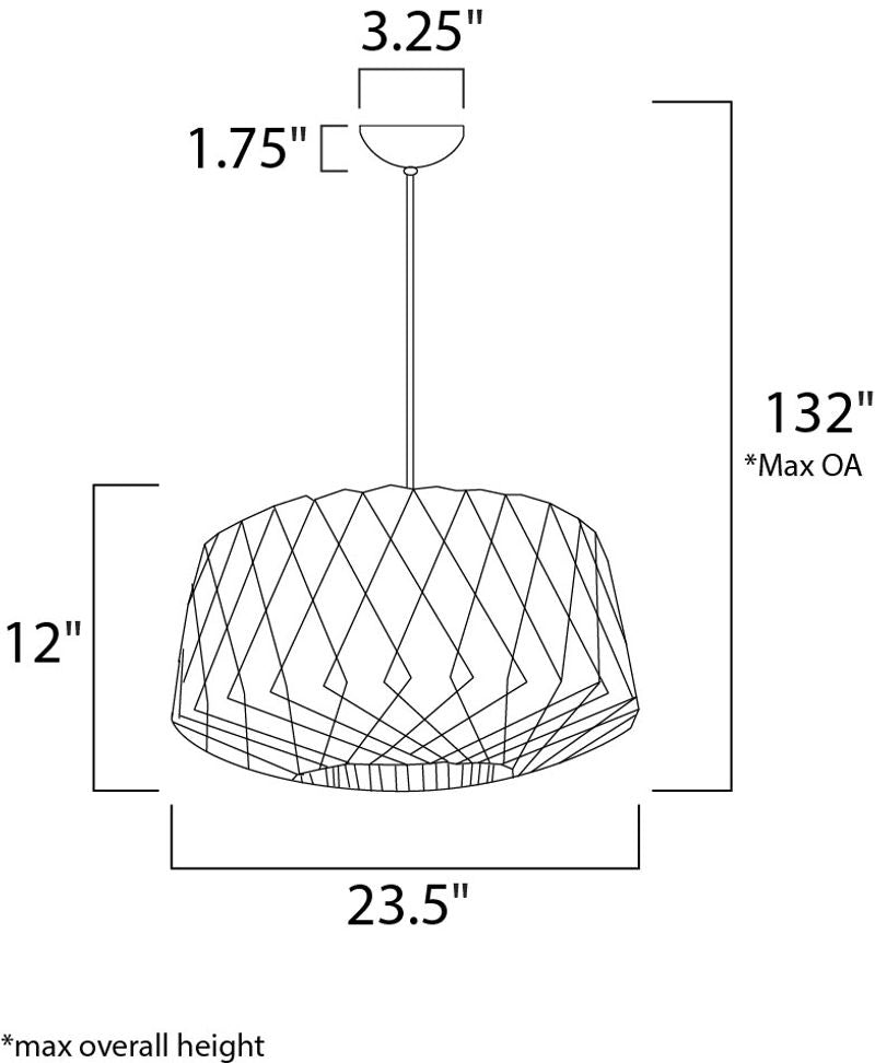 Horgen 23.5' Single Light Foyer Pendant in Uddo