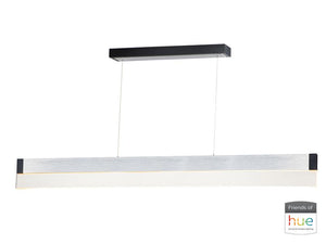iBar 61.5' Single Light Friends of Hue Linear Pendant in Brushed Aluminum