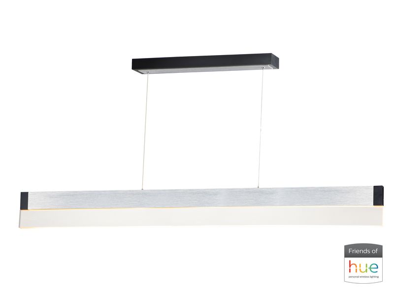 iBar 61.5' Single Light Friends of Hue Linear Pendant in Brushed Aluminum