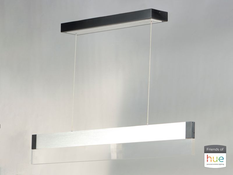iBar 61.5' Single Light Friends of Hue Linear Pendant in Brushed Aluminum