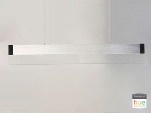 iBar 61.5' Single Light Friends of Hue Linear Pendant in Brushed Aluminum