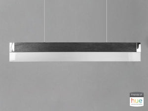 iBar 61.5' Single Light Friends of Hue Linear Pendant in Brushed Black