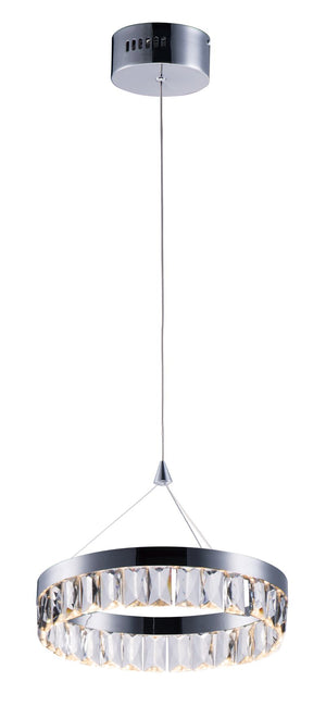 Icycle 12.5' Wide 1 Light Single Pendant using PCB Integrated LED Bulbs in Polished Chrome