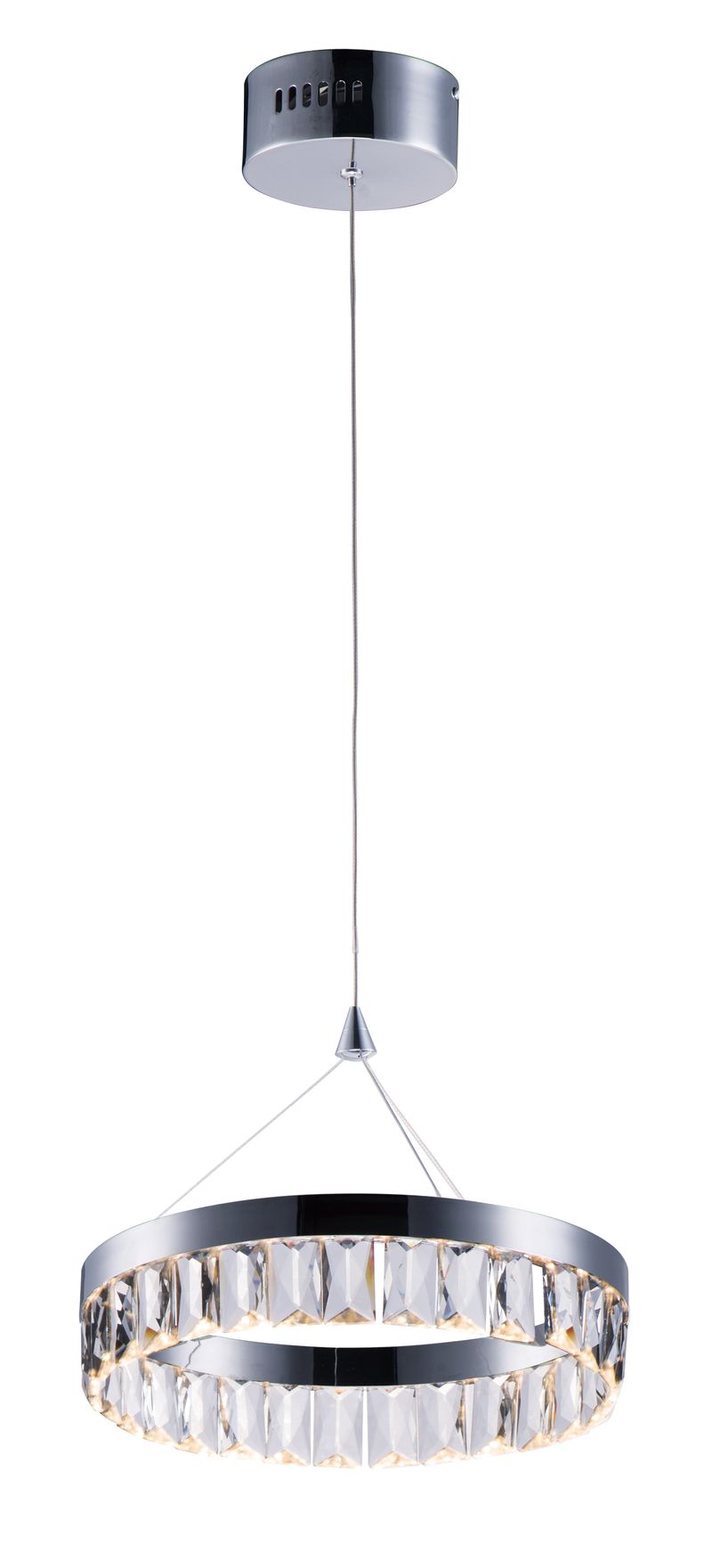 Icycle 12.5' Wide 1 Light Single Pendant using PCB Integrated LED Bulbs in Polished Chrome