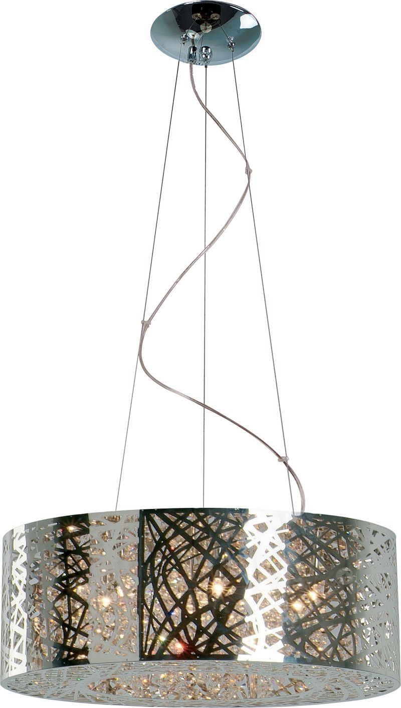 Inca 23.5' 9 Light Multi-Light Pendant in Polished Chrome