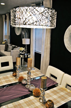 Inca 23.5' 9 Light Multi-Light Pendant in Polished Chrome