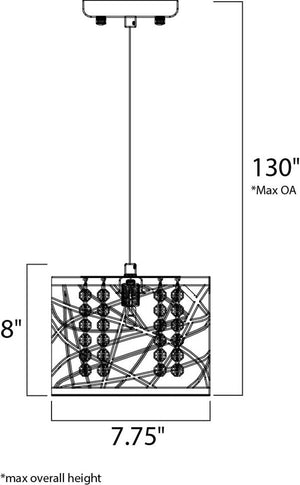 Inca 7.75' Single Light Mini-Pendant in Polished Chrome