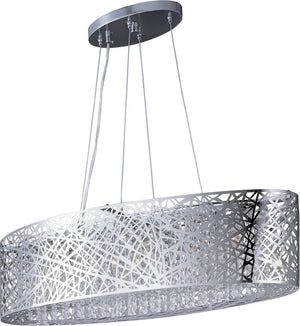 Inca 12' 9 Light Linear Pendant in Polished Chrome